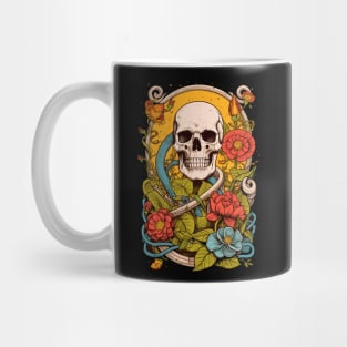 Botanic Bones - Artistic Fusion of Skeleton & Flora Tee Mug